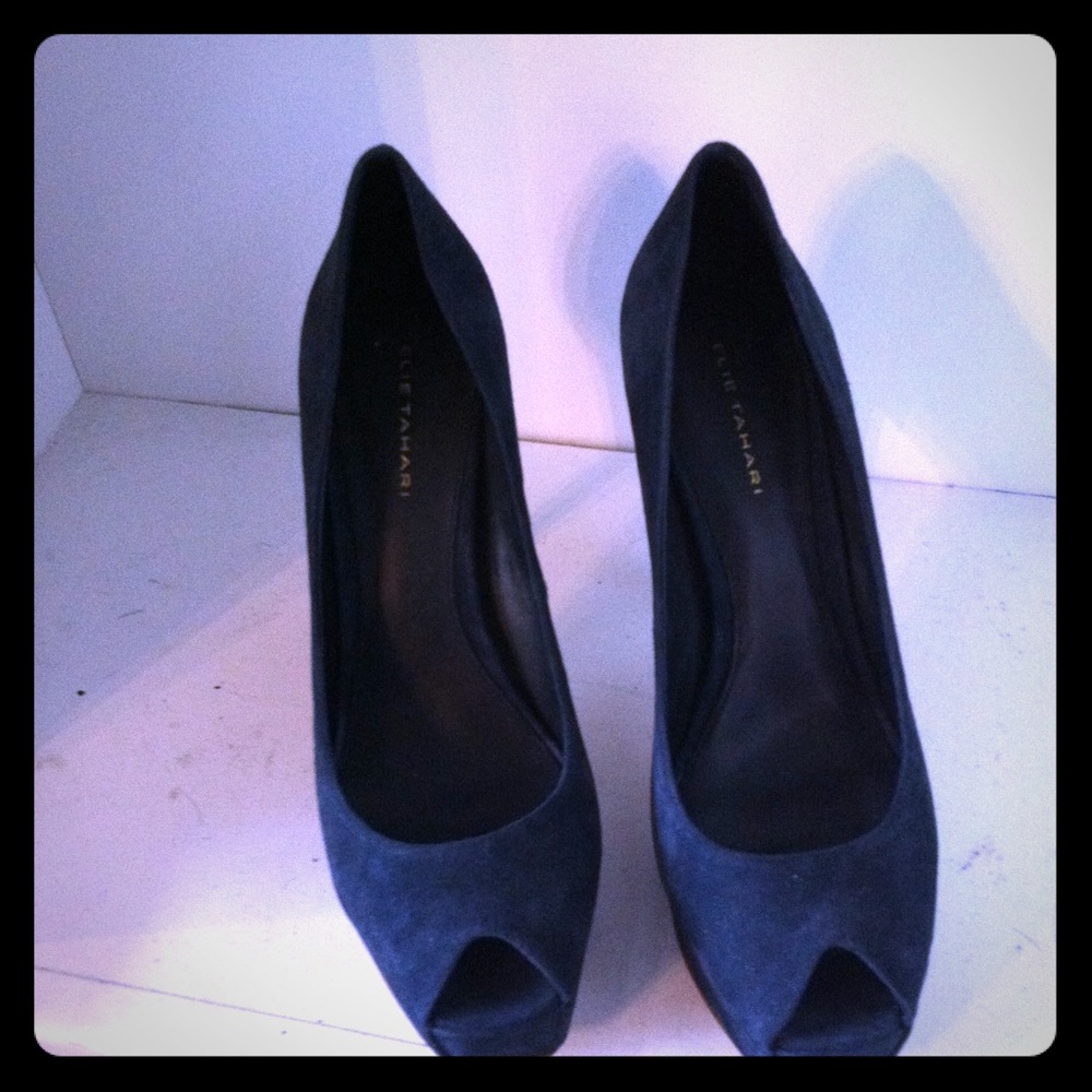 Elie Tahari Midnight Blue Kendra Pumps